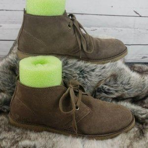Lucky Brand Emillia Brown Ankle Suede‎ Boots